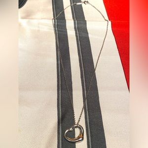 Tiffany Co 925 Silver Peretti Heart Necklace